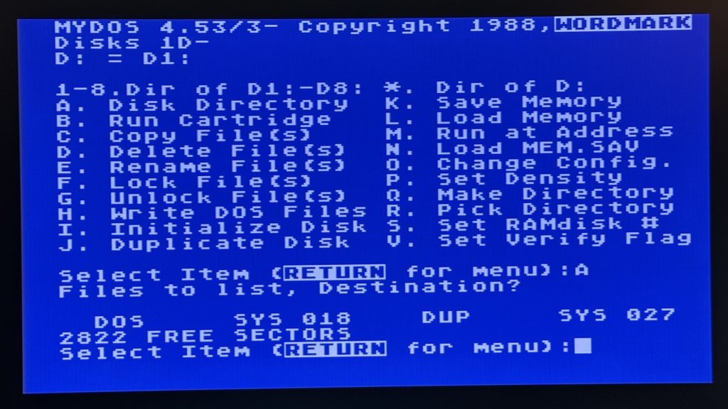MyDOS 4.53 for the XF351