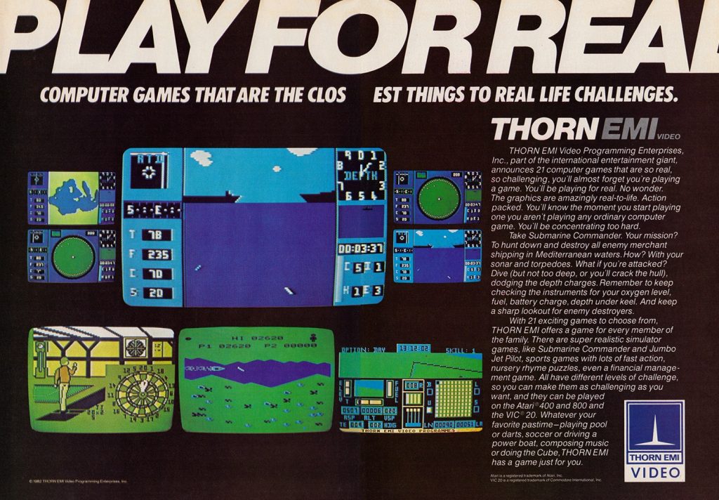 Thorn EMI Ad from Electronic Games Magazine (Dec, 1982)