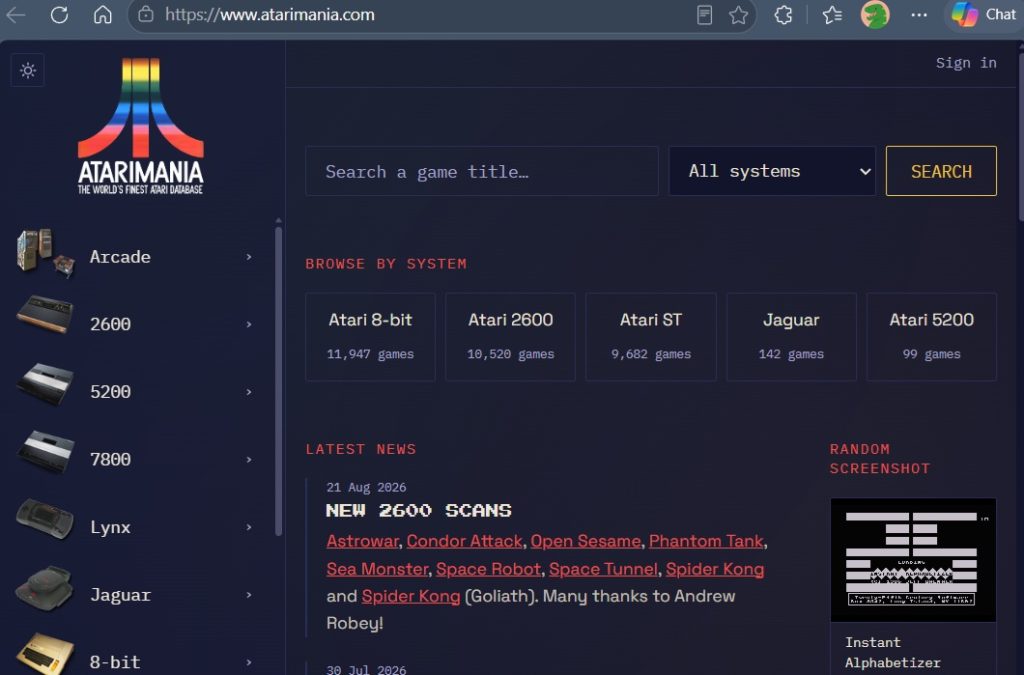Atarimania redesigned website